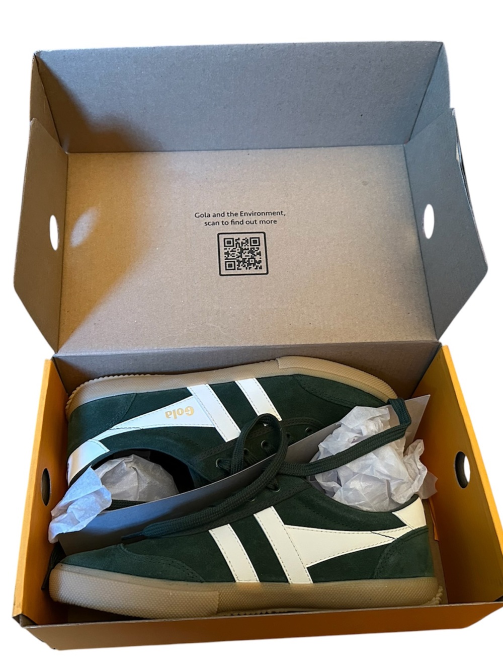 GOLA Badminton Suede Sneakers in Dark Green- Size 8- New In Box - Picture 8 of 9